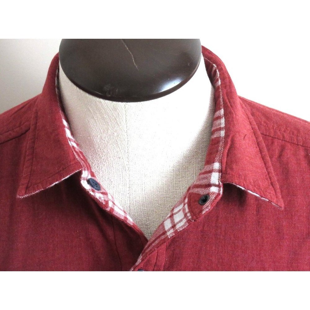 Southern Tide Men's Reversible Melbourne LS Plaid Shirt Heather Tuscany Red NWT - Picture 6 of 7